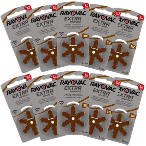 Rayovac Hearing Aid Batteries Size 312 Pack of 60