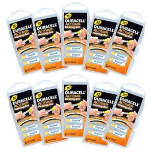 Duracell Size 10 Hearing Aid Batteries of 60