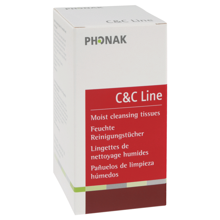 Phonak 'C&C Line' Lingettes Nettoyantes CT3 - Pack de 25 — Hearing Direct FR