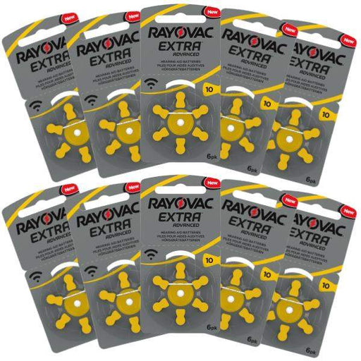 Rayovac Hearing Aid Batteries Size 10 Pack of 60